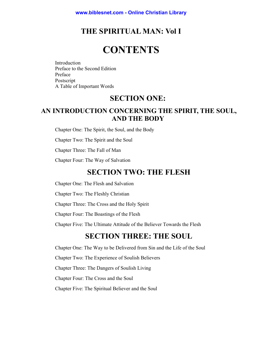 Cover of The Spiritual Man, Vol. 1