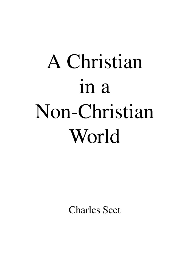 Cover of A Christian in a Non Christian World