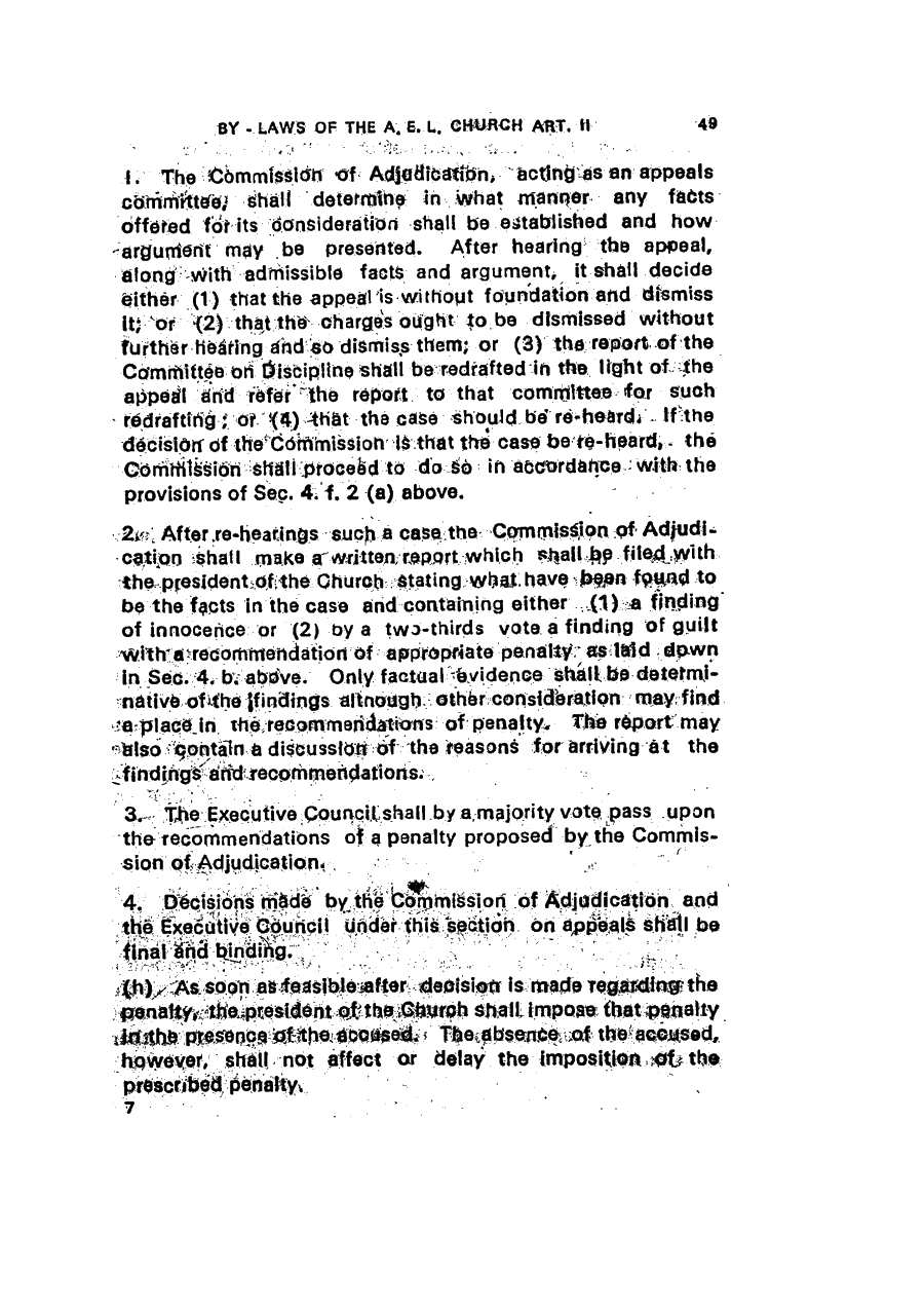 Scanned page 49 of the AELC Constitution (PDF page 55)