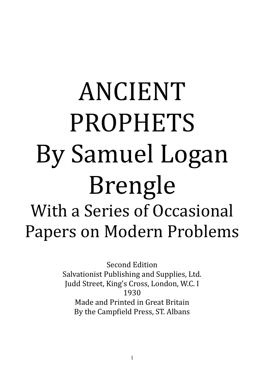 Cover of Ancient-prophets