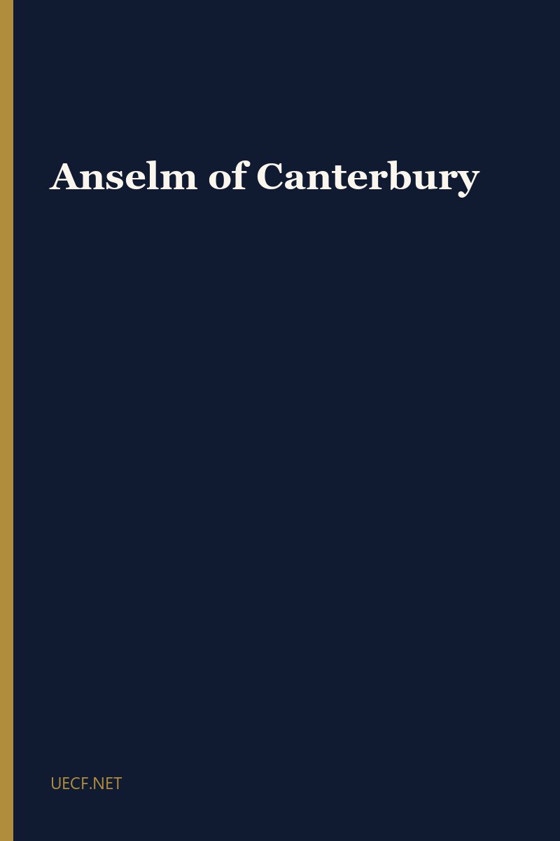 Anselm of Canterbury by Anselm of Canterbury book cover
