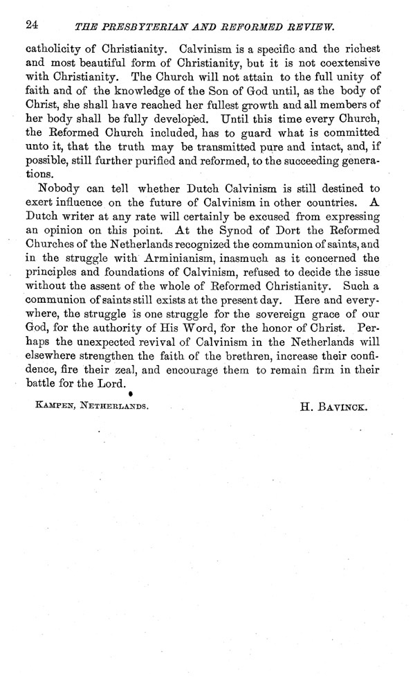Cover of bavinck 1894 future