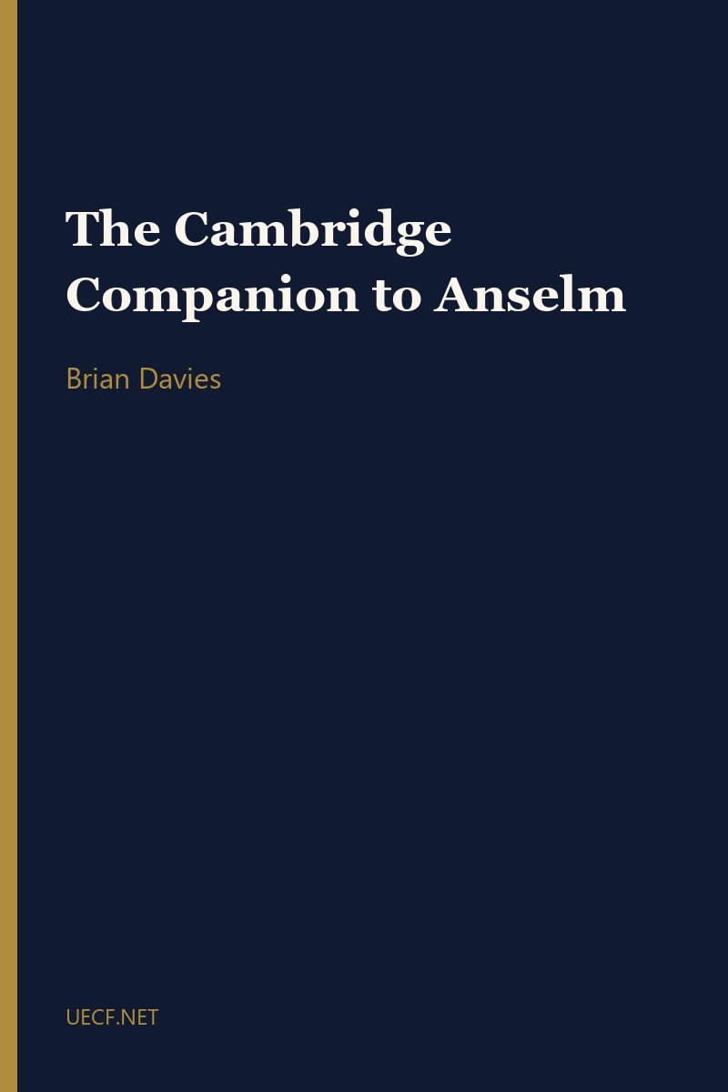 The Cambridge Companion to Anselm by Brian Davies book cover