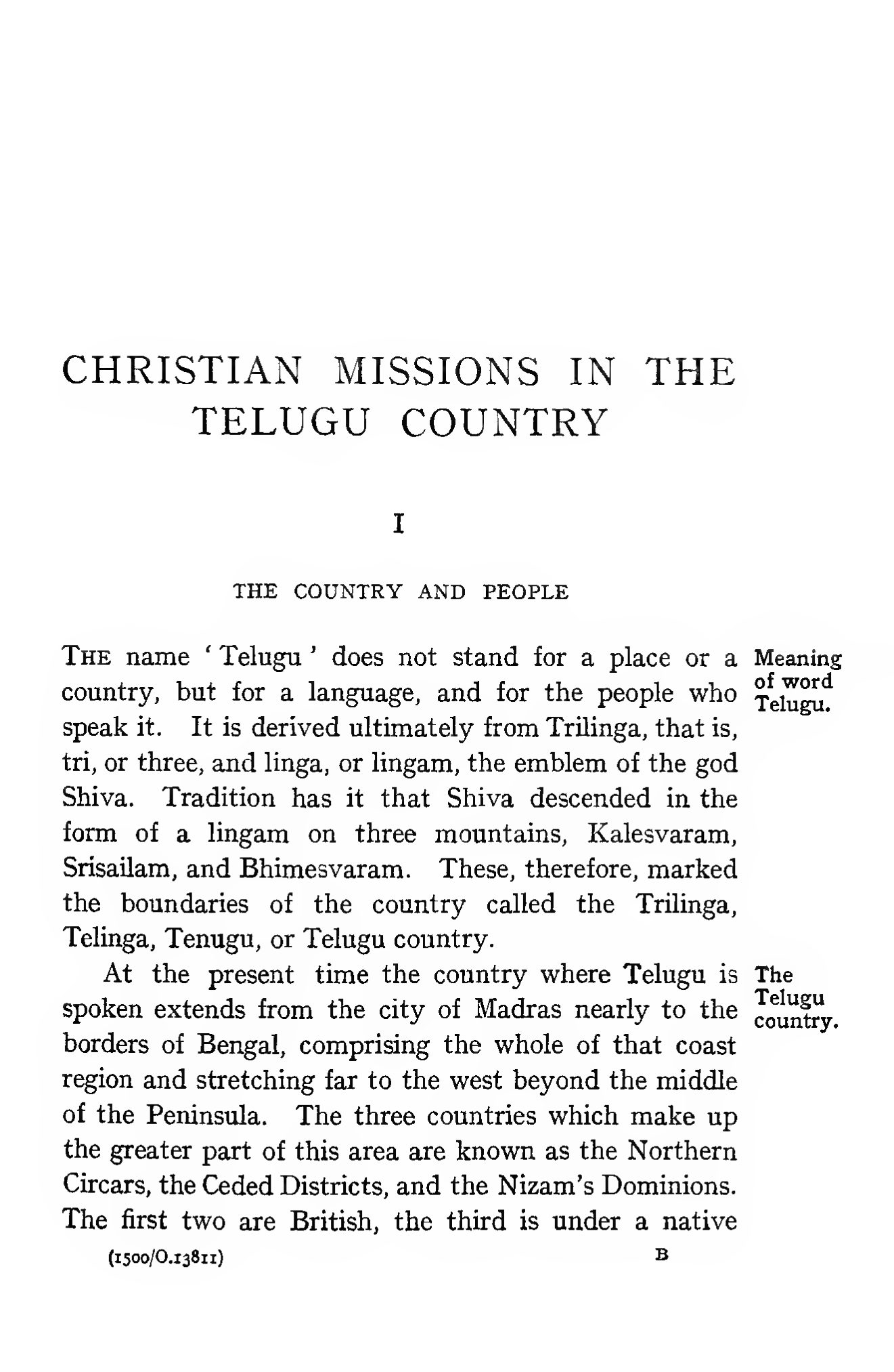 Page 19 of Christian Missions in the Telugu Country (The Country and People)