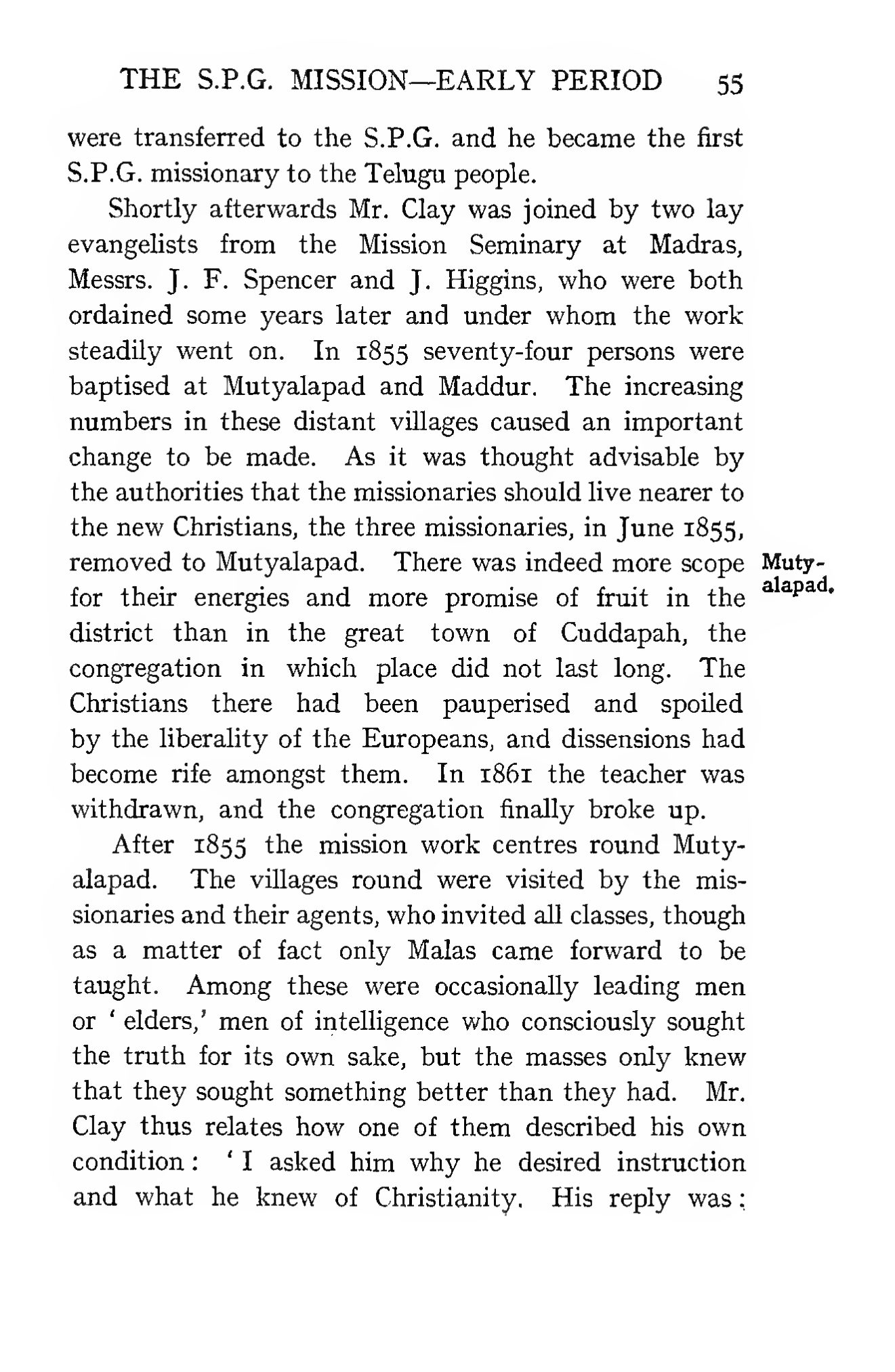 Page 81 of Christian Missions in the Telugu Country (The S.P.G. Mission — Early Period)