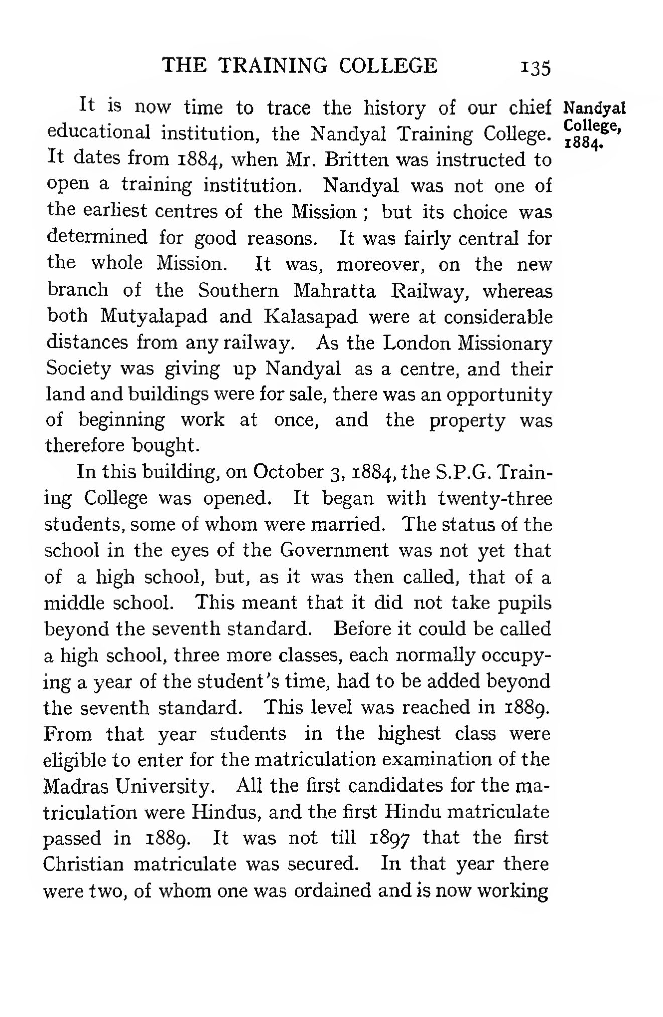 Page 185 of Christian Missions in the Telugu Country (The Training College and Educational System)