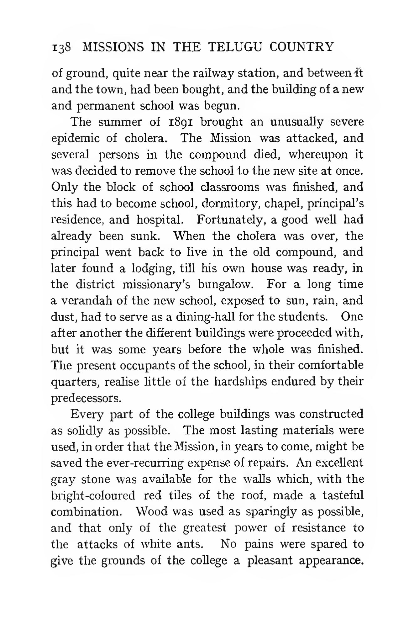 Page 188 of Christian Missions in the Telugu Country (The Training College and Educational System)