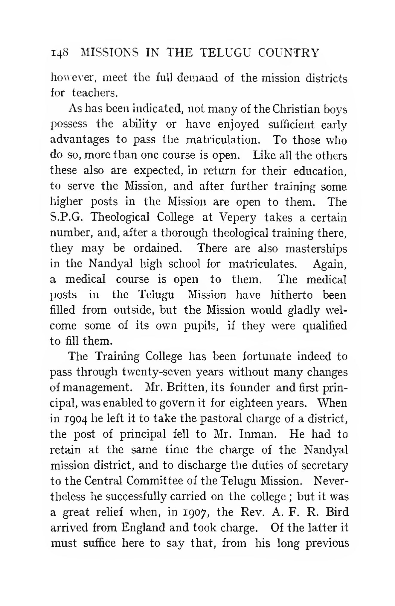 Page 206 of Christian Missions in the Telugu Country (The Training College and Educational System)