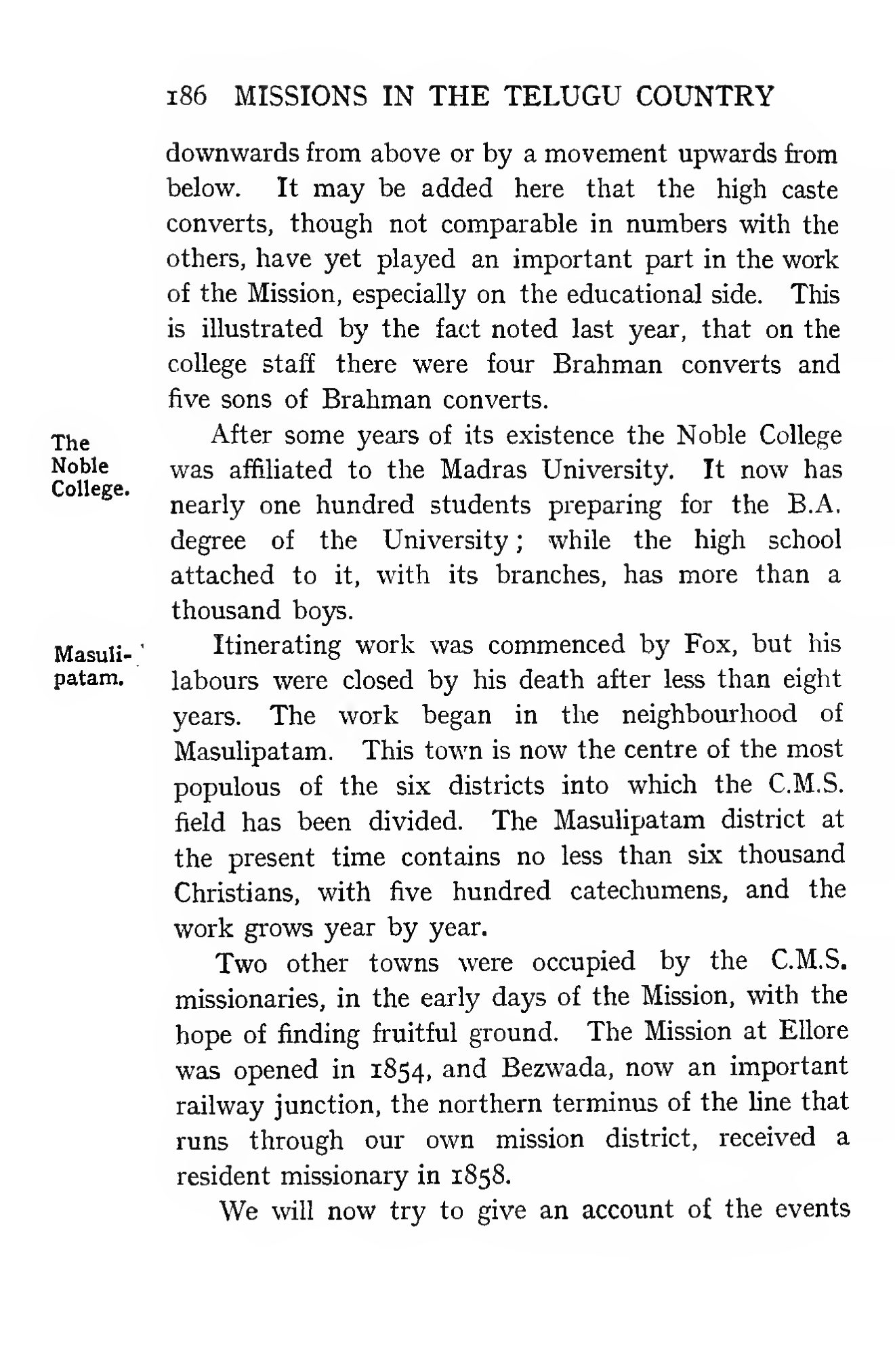 Page 260 of Christian Missions in the Telugu Country (The Church Missionary Society)