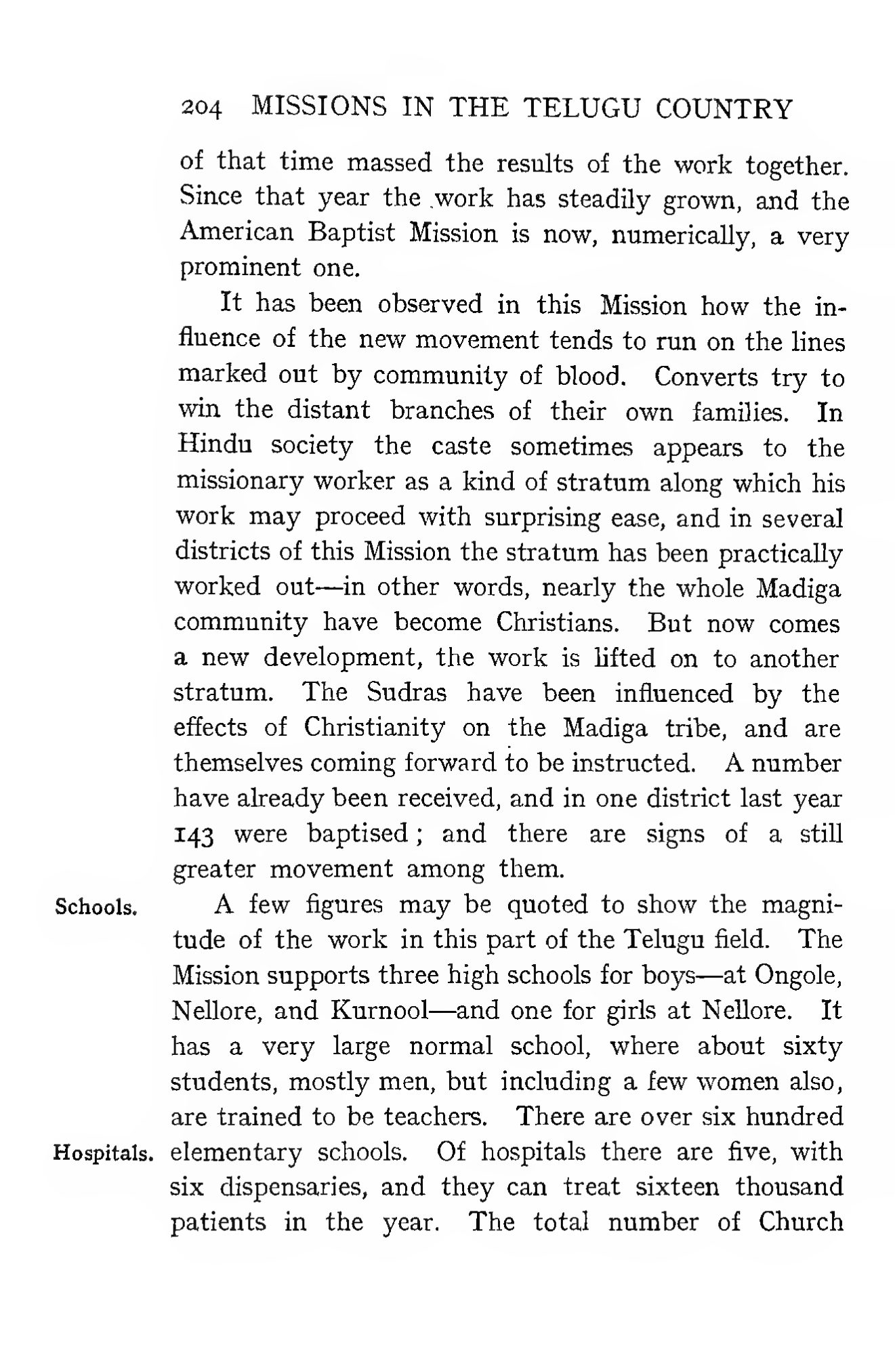 Page 280 of Christian Missions in the Telugu Country (Other Missions in the Telugu Country)