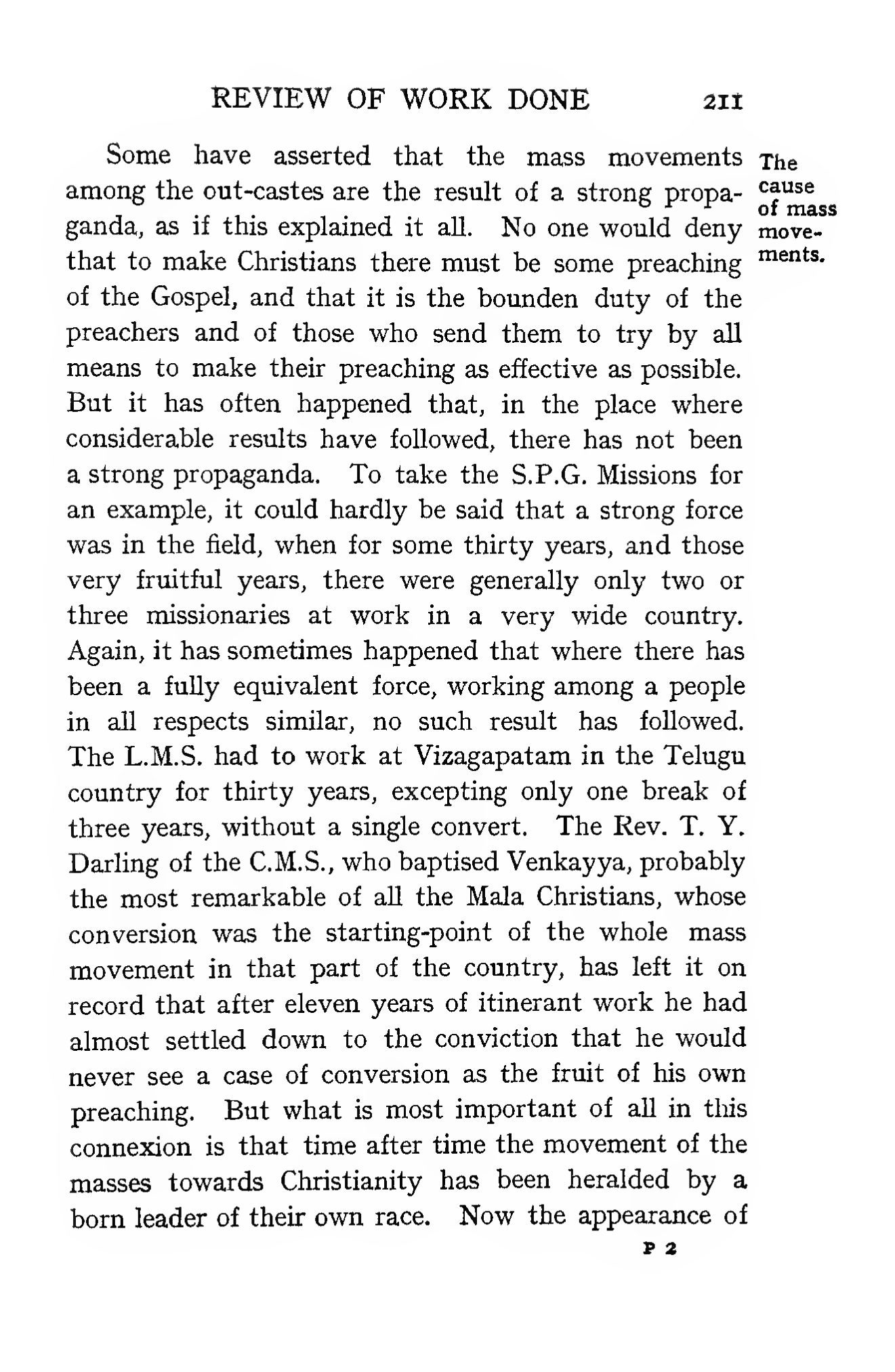 Page 289 of Christian Missions in the Telugu Country (Review of Work Done)