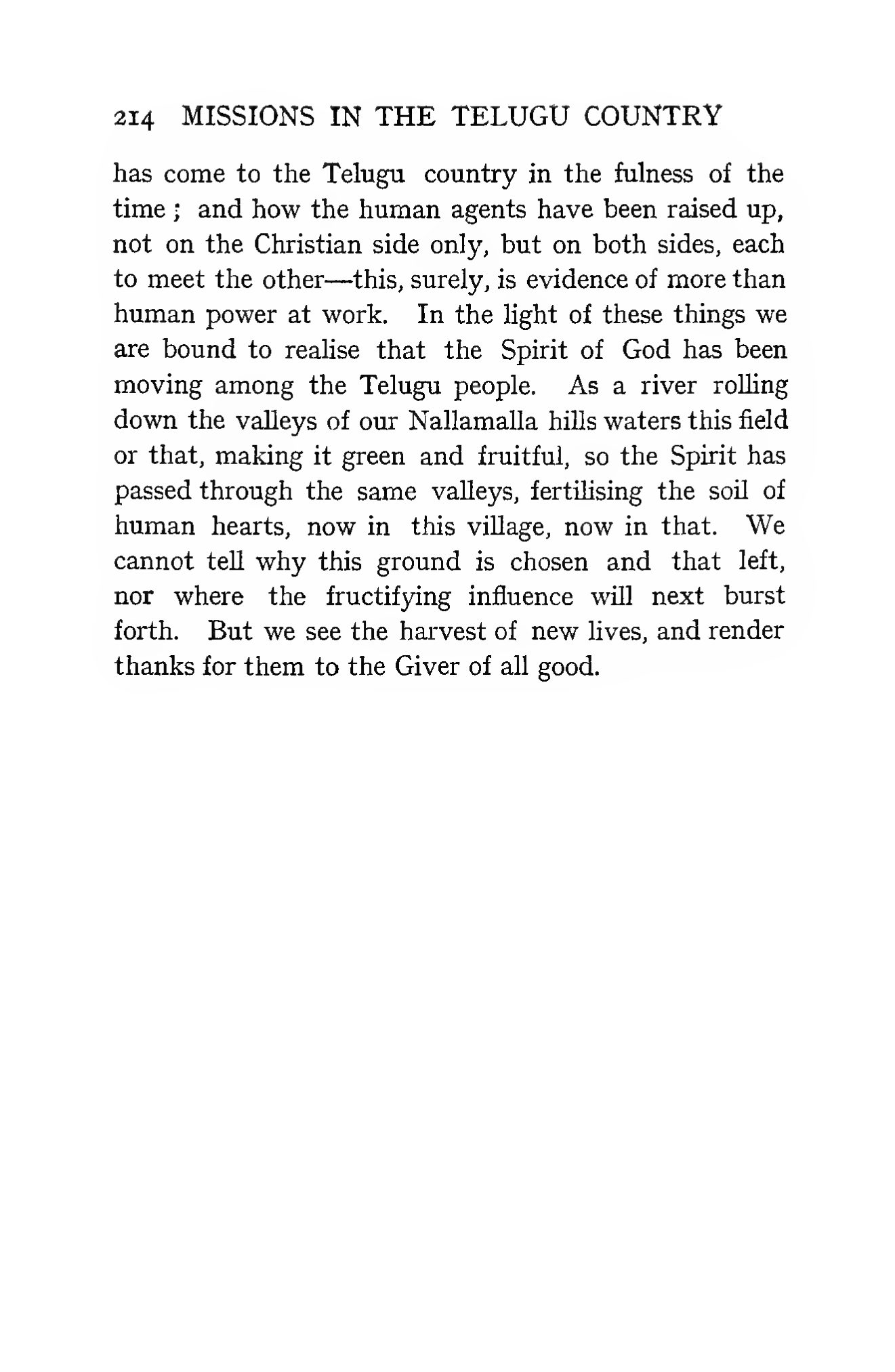Page 292 of Christian Missions in the Telugu Country (Review of Work Done)