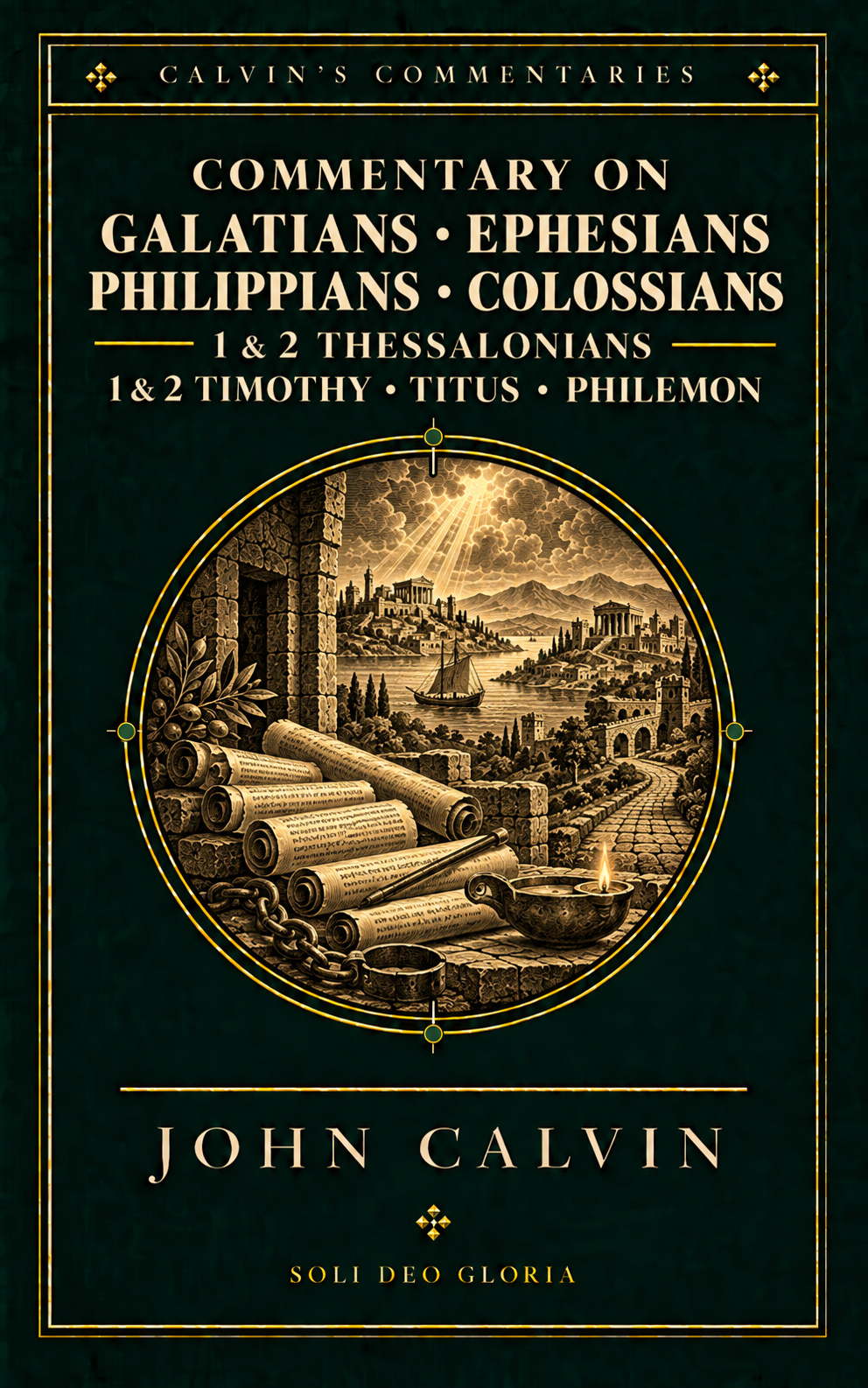 Cover of Commentary on Galatians Ephesians Philippians Colossians Thessalonians Timothy Titus and Philemon John Calvin