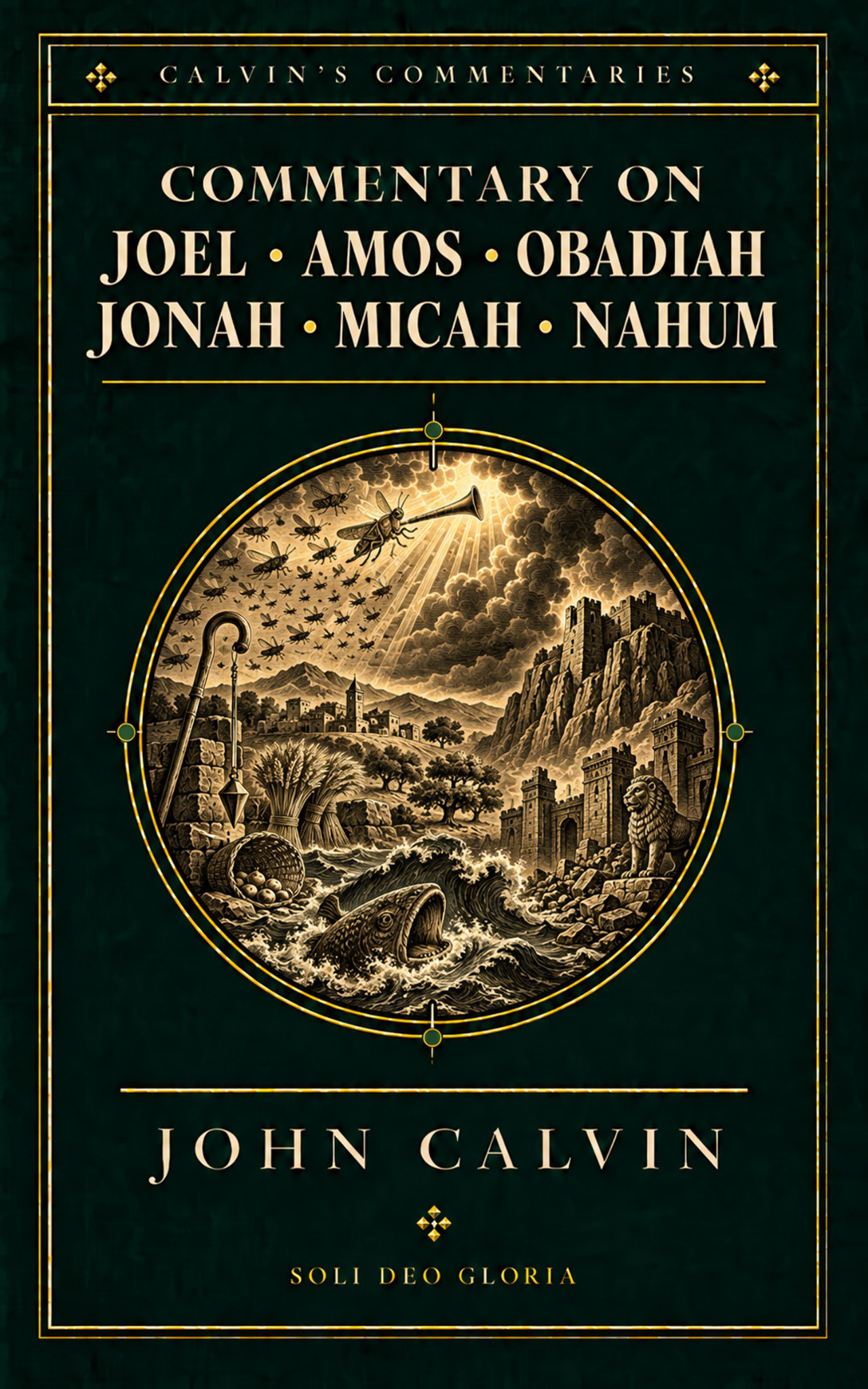 Cover of Commentary on Joel Amos Obadiah Jonah Micah and Nahum John Calvin