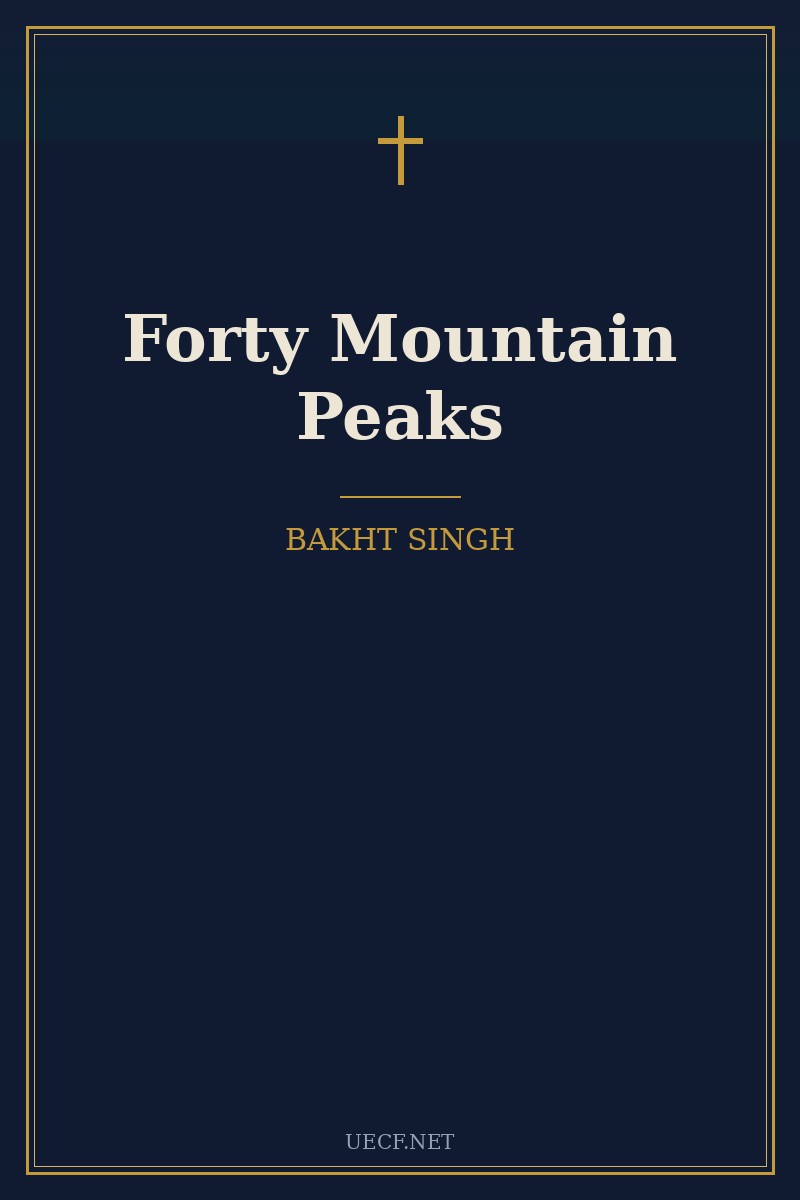 Cover of Forty Mountain Peaks by Bakht Singh