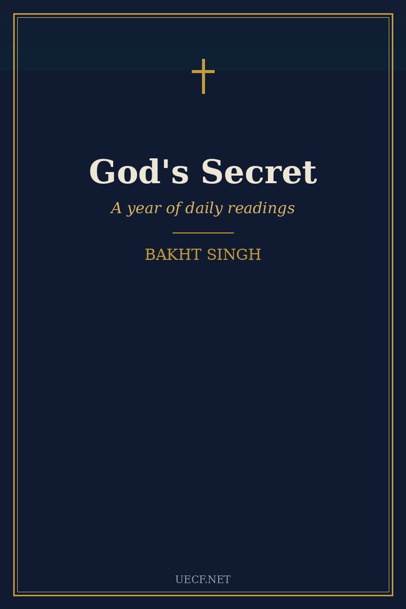 Cover of God's Secret, A year of daily readings by Bakht Singh