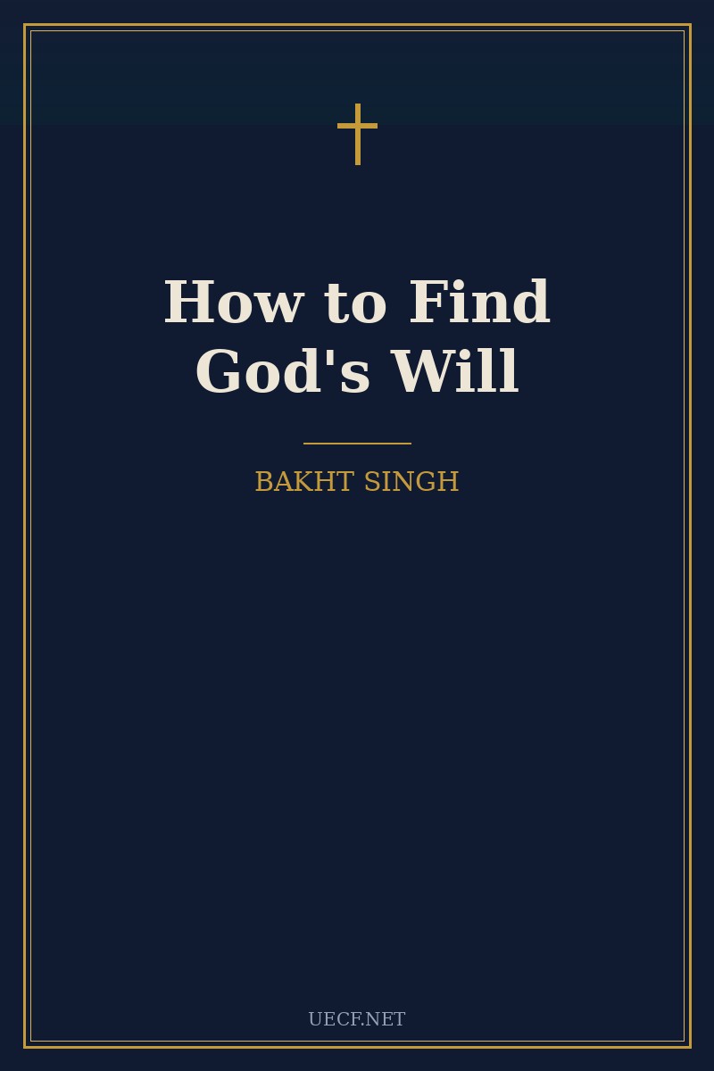 Cover of How to Find God's Will by Bakht Singh