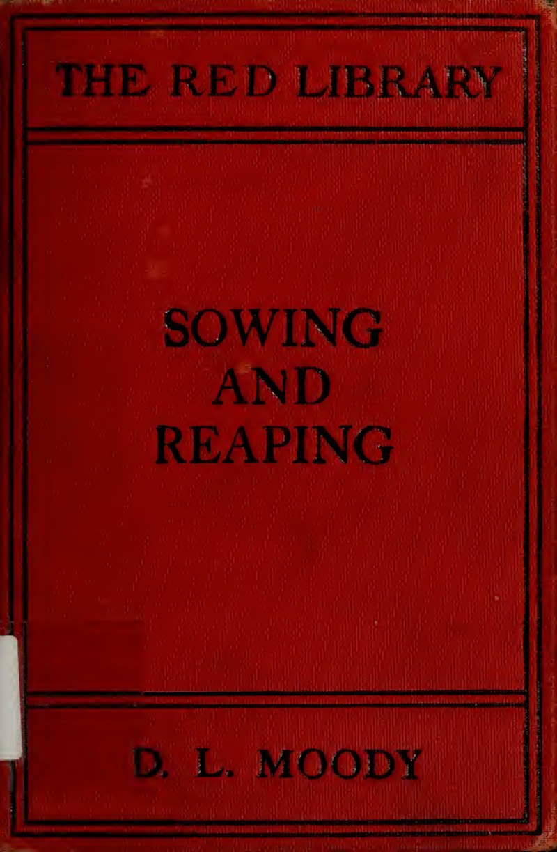 Cover of Sowing and Reaping by D. L. Moody