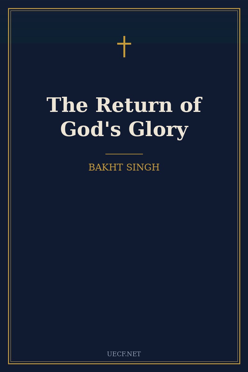 Cover of The Return of God's Glory by Bakht Singh