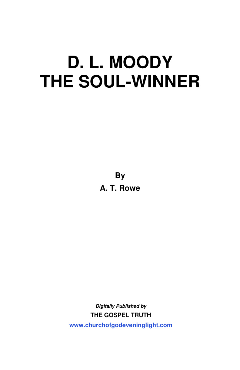Cover of D. L. Moody — The Soul-Winner