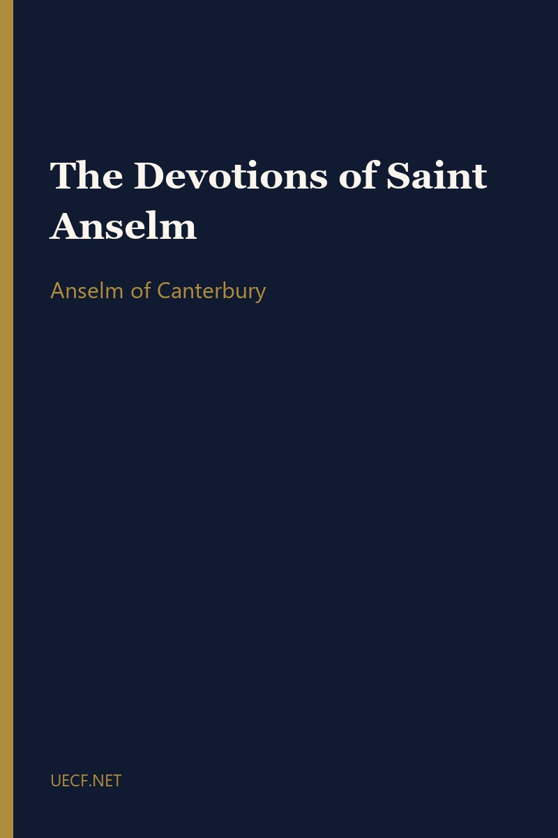 The Devotions of Saint Anselm by Anselm of Canterbury book cover