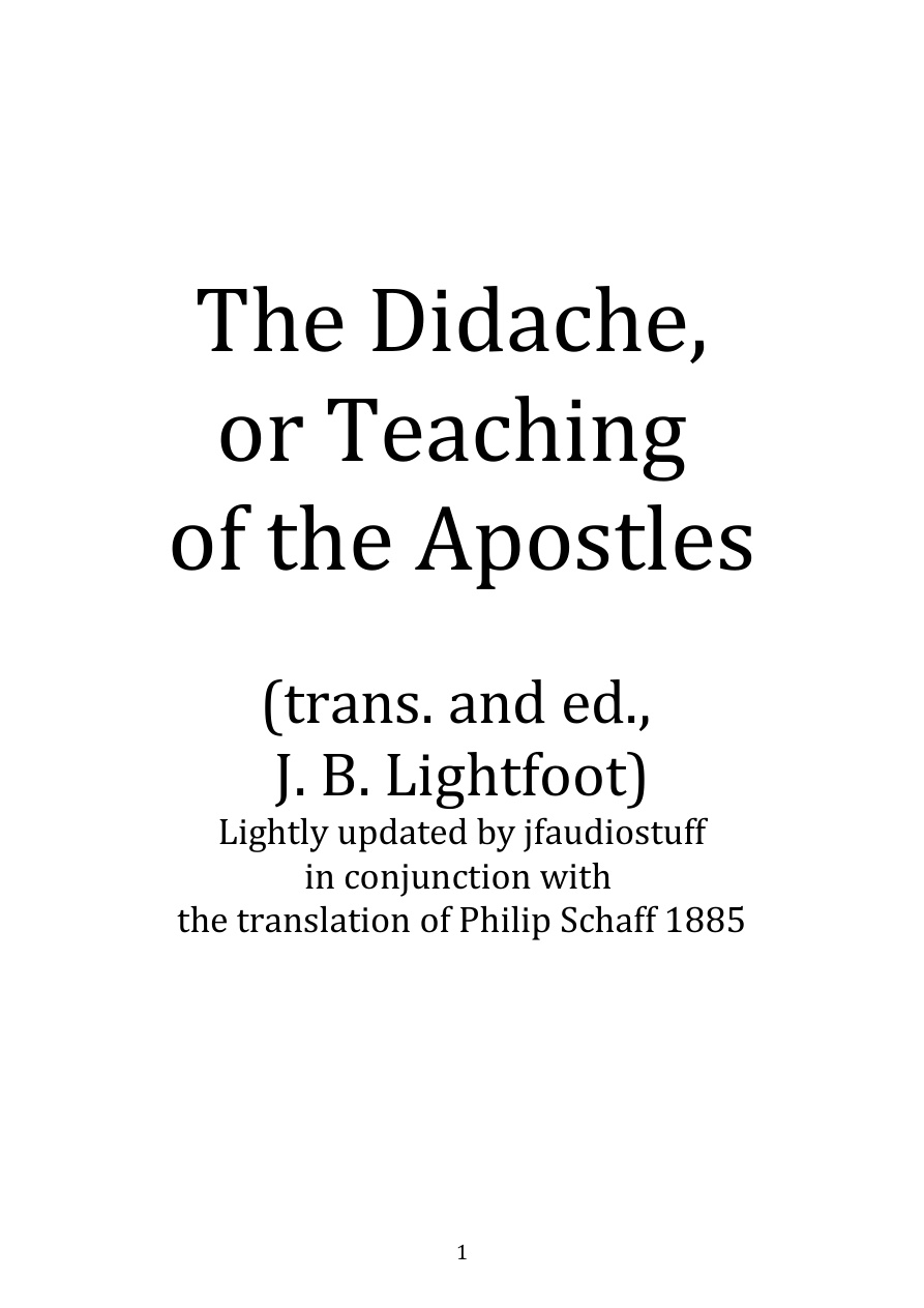 Cover of Didache