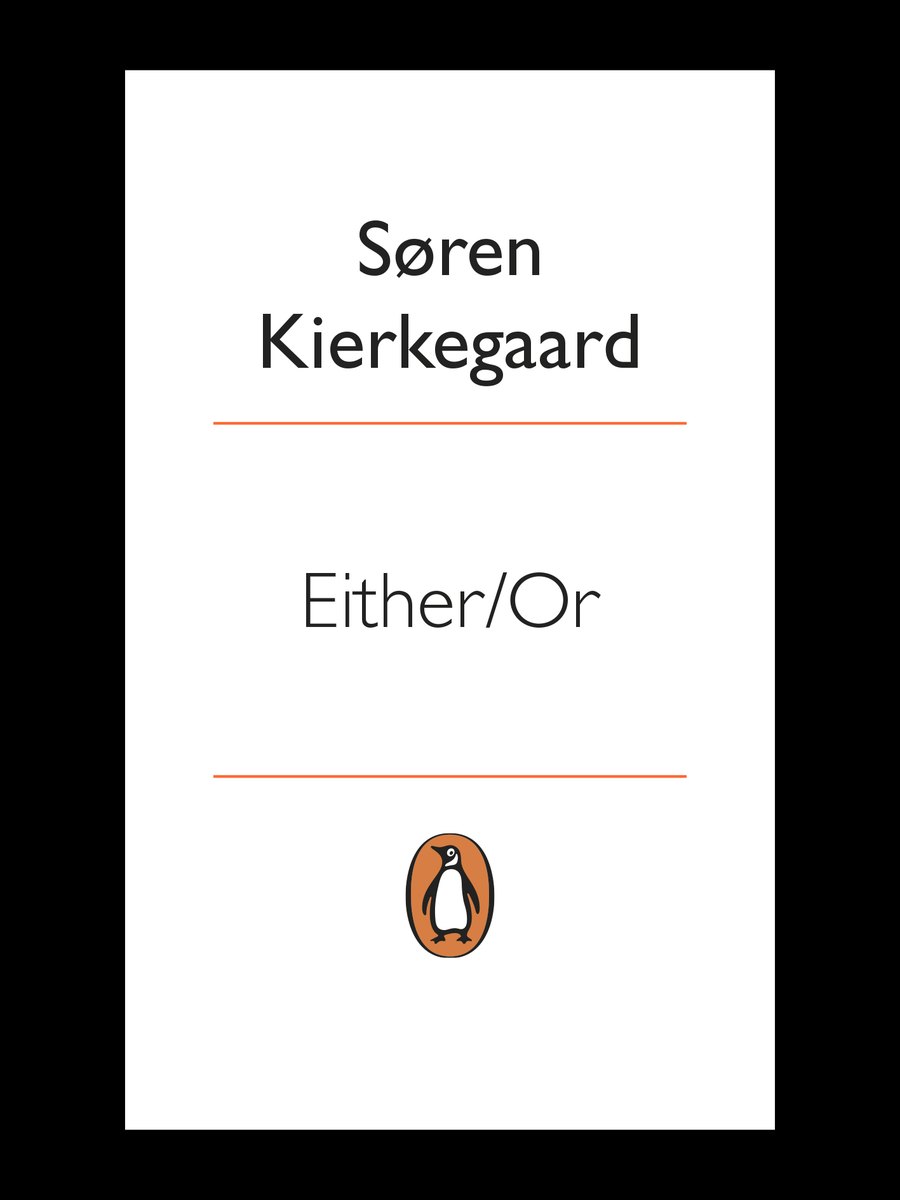 Either/Or by Søren Kierkegaard book cover