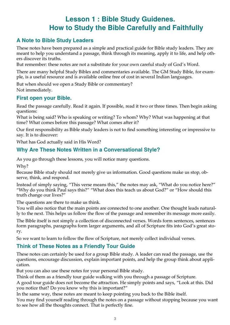 English study notes, printed page 3