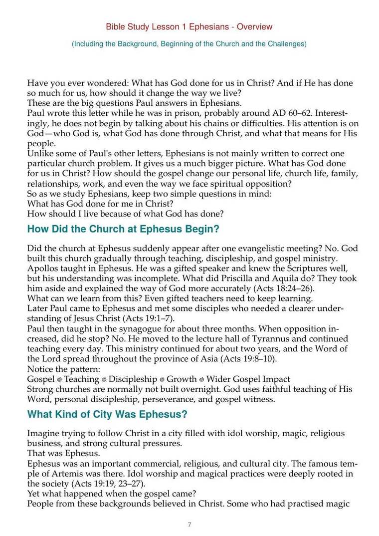 English study notes, printed page 7