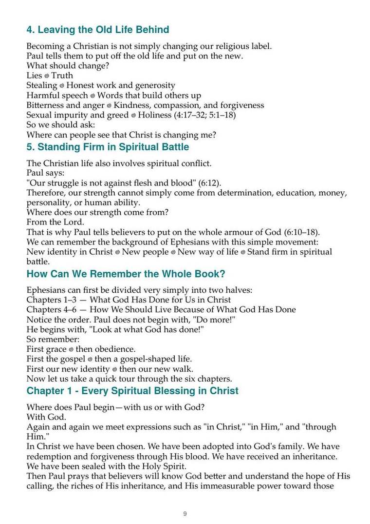 English study notes, printed page 9
