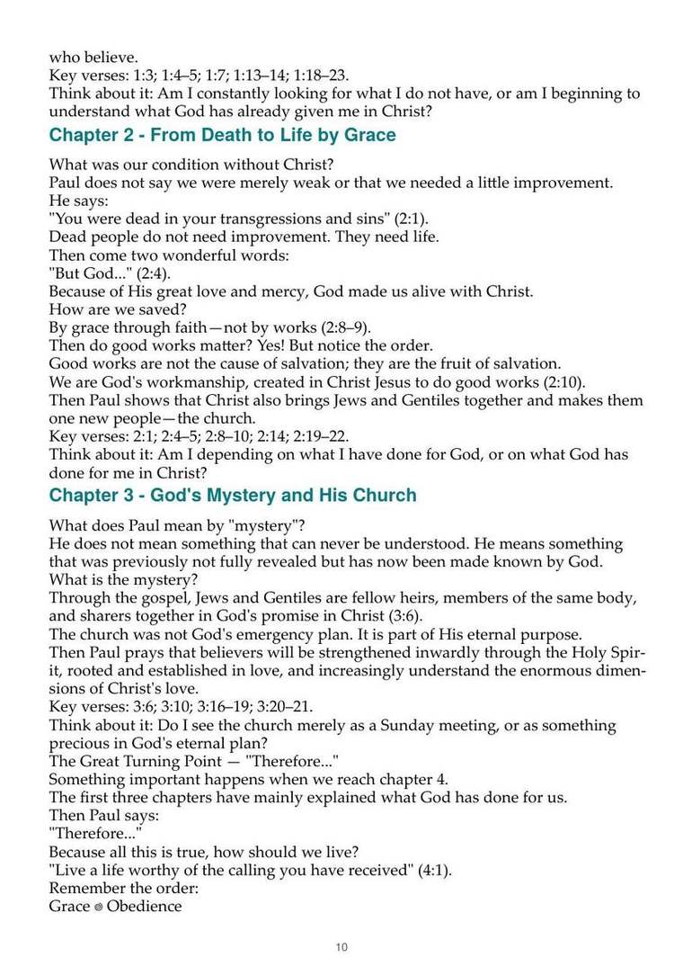 English study notes, printed page 10