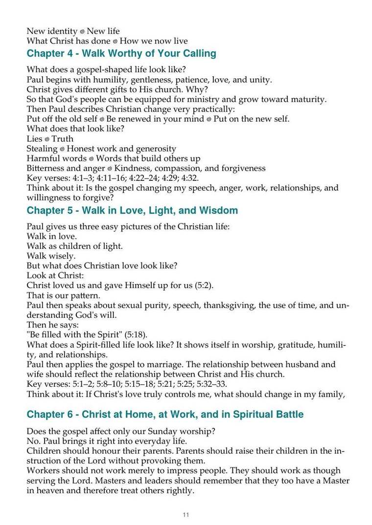 English study notes, printed page 11