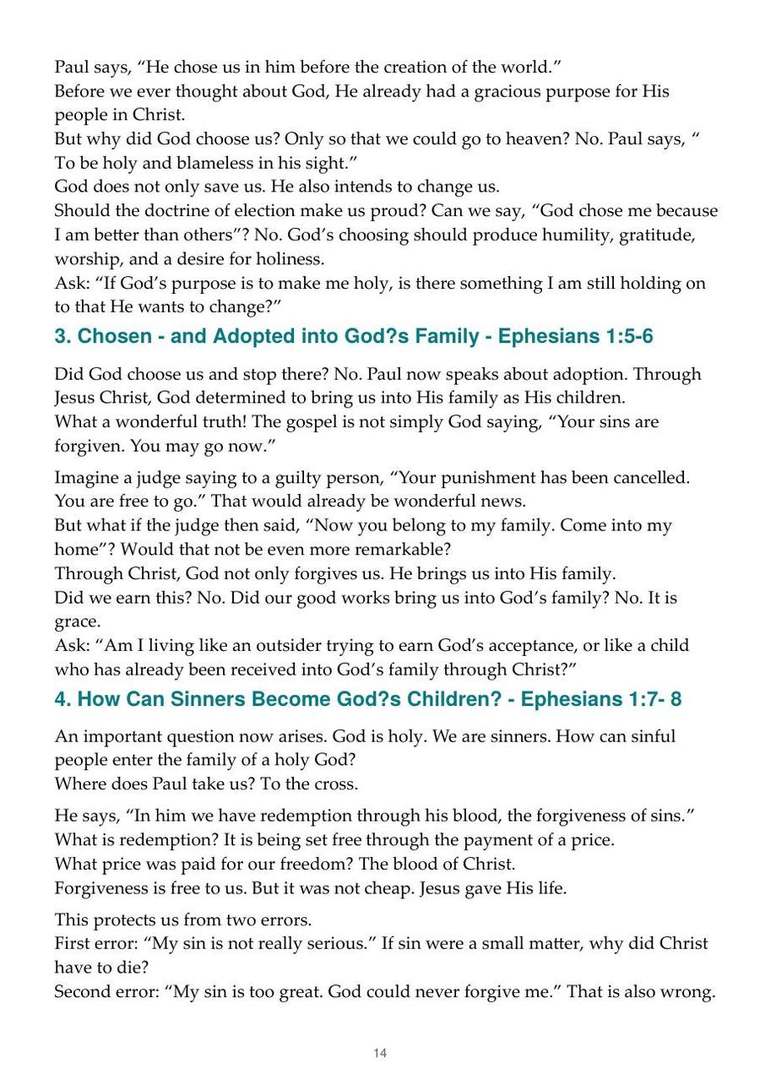 English study notes, printed page 14