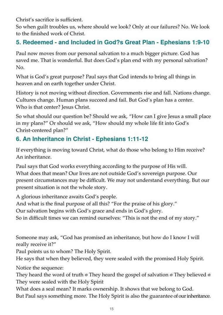 English study notes, printed page 15
