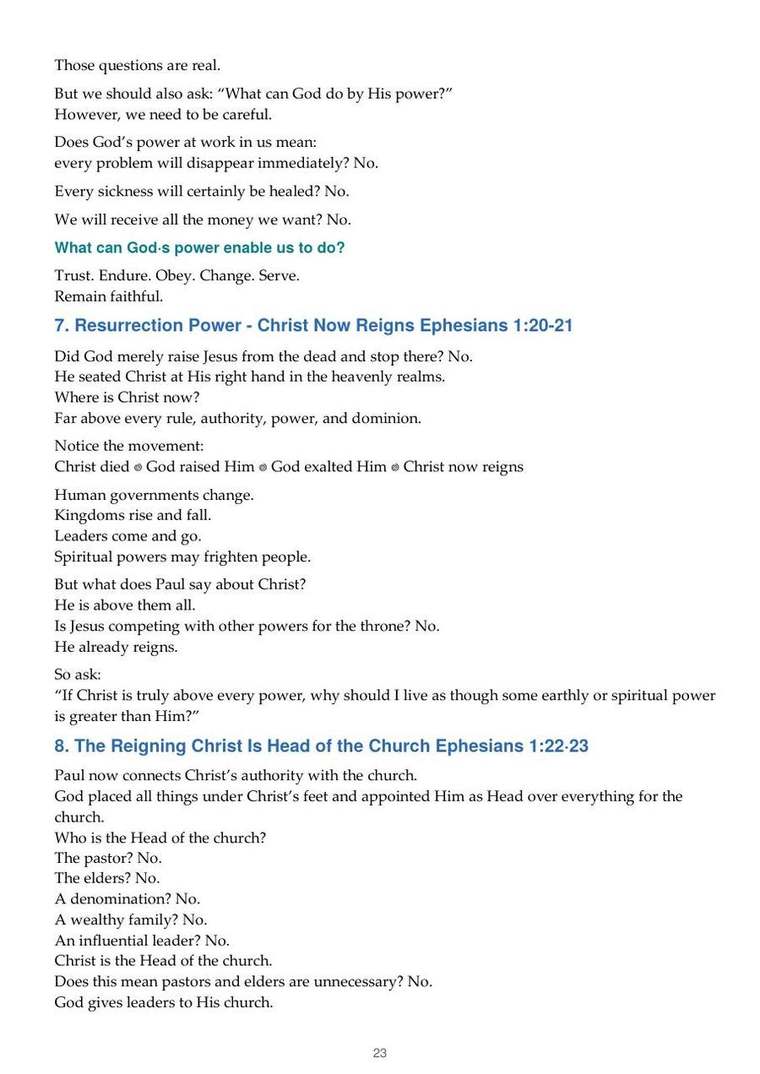 English study notes, printed page 23
