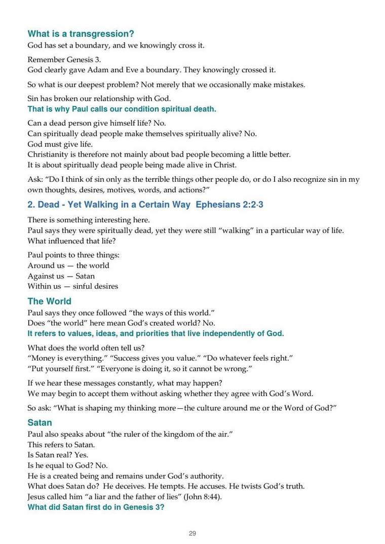 English study notes, printed page 29