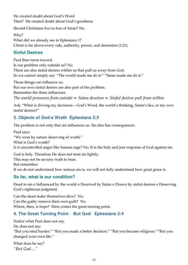 English study notes, printed page 30
