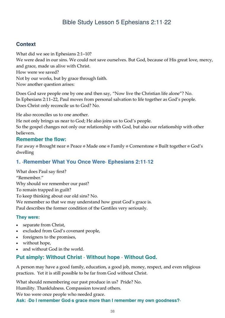 English study notes, printed page 38