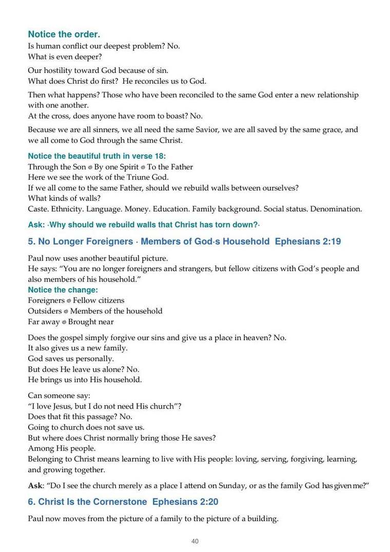 English study notes, printed page 40