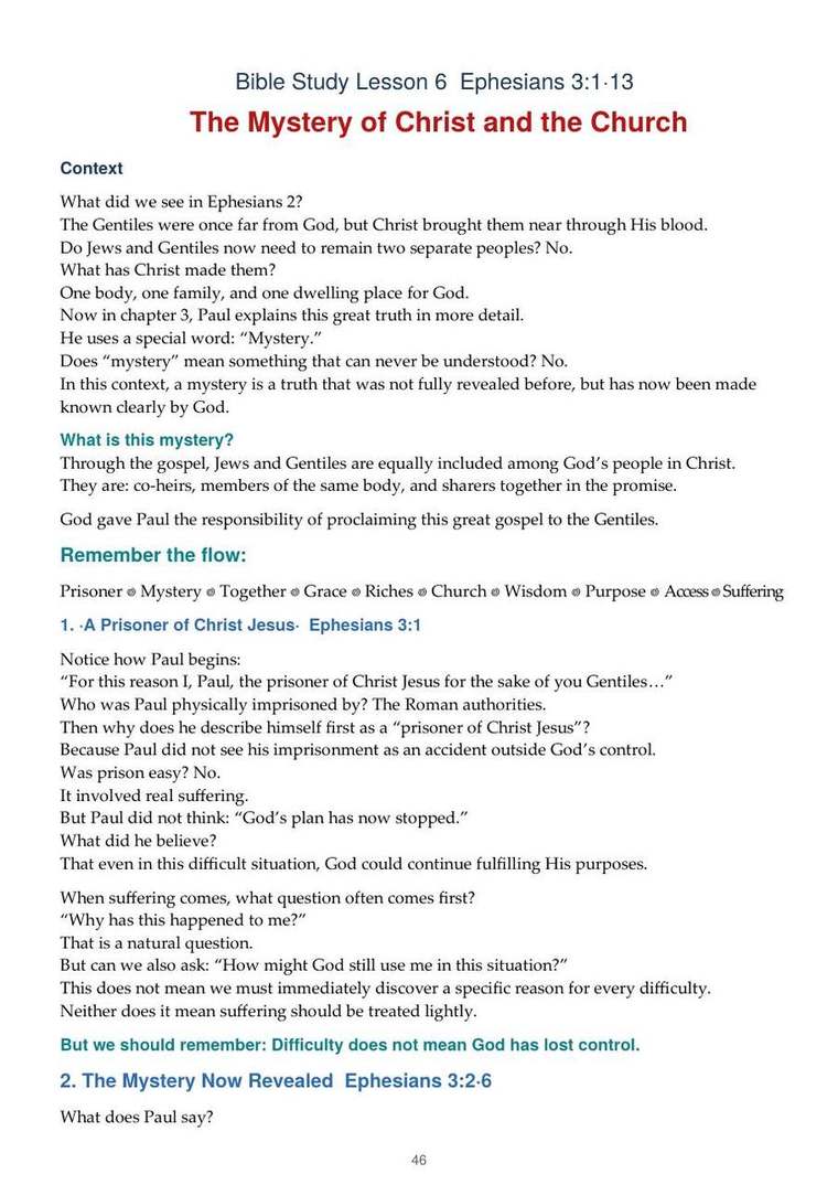 English study notes, printed page 46