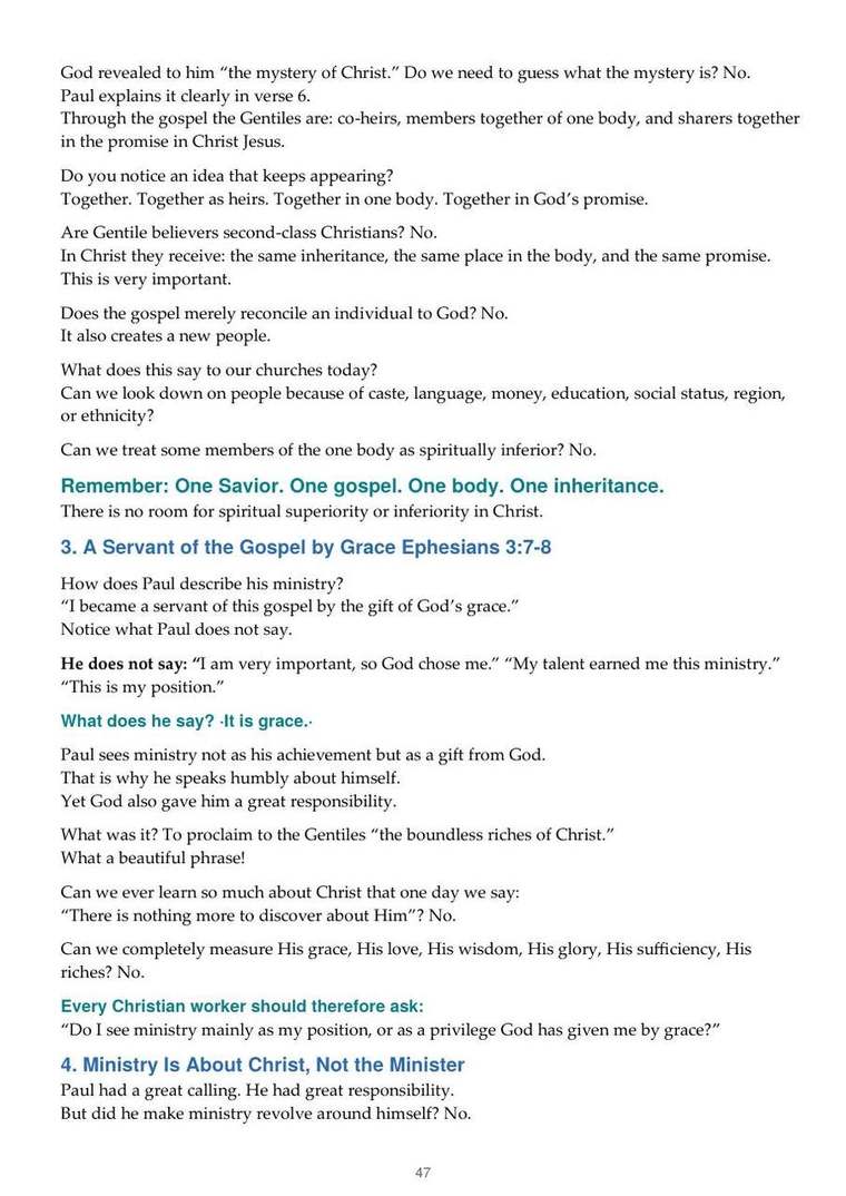 English study notes, printed page 47
