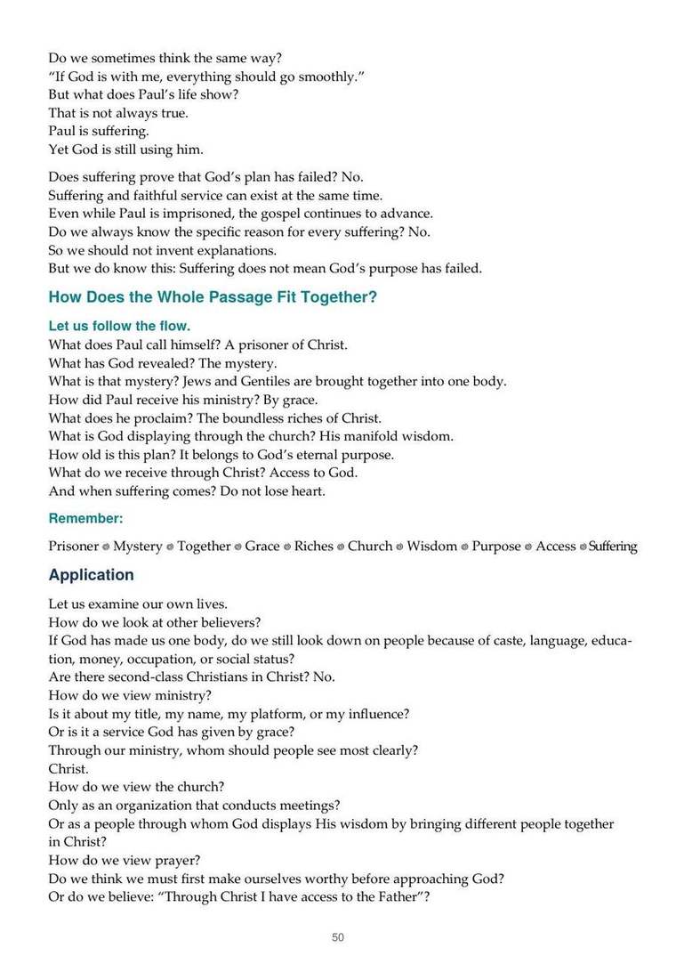 English study notes, printed page 50