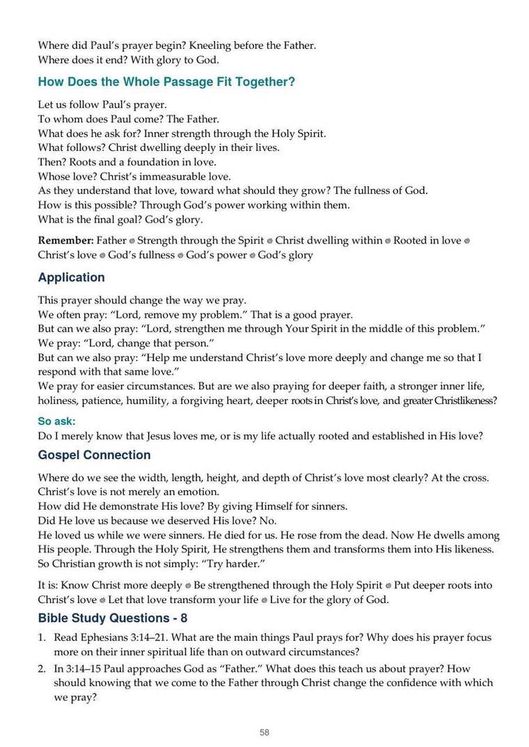 English study notes, printed page 58