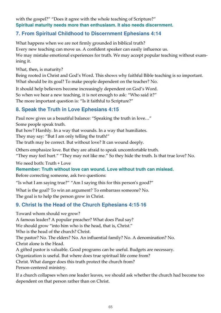 English study notes, printed page 65