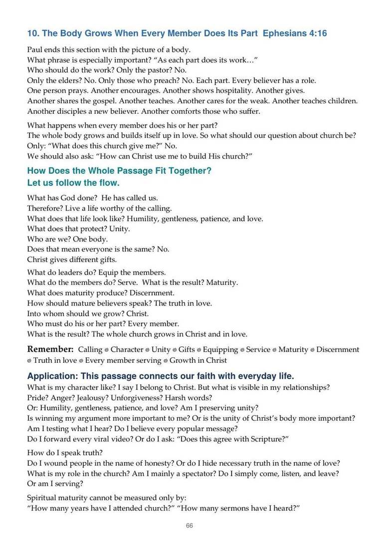English study notes, printed page 66