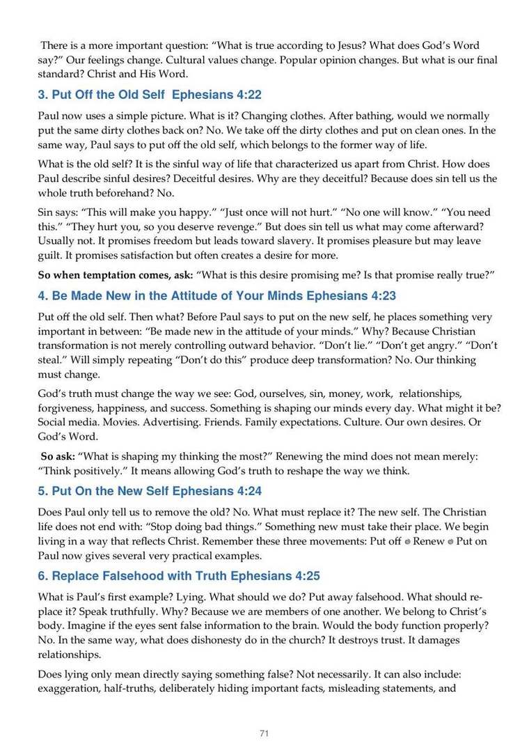English study notes, printed page 71