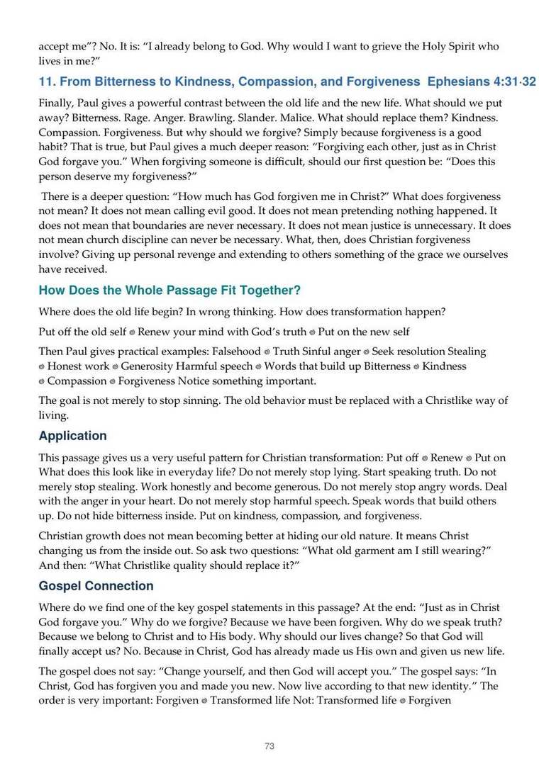 English study notes, printed page 73