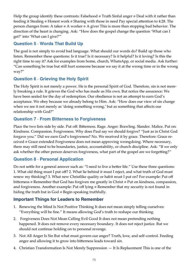 English study notes, printed page 75