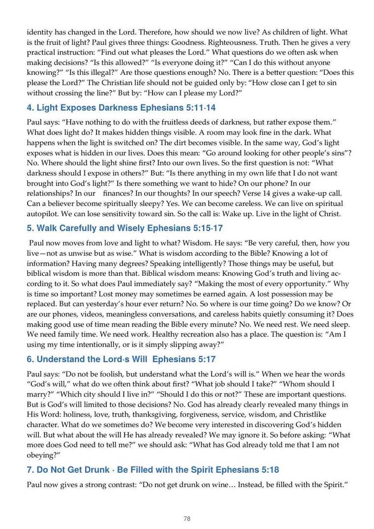 English study notes, printed page 78