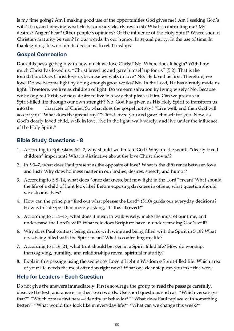 English study notes, printed page 80